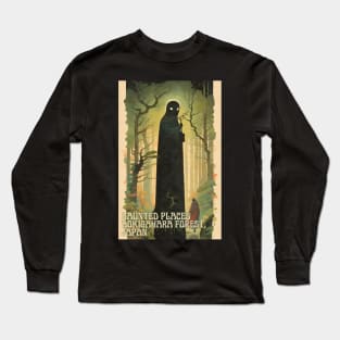 Haunted Places Aokigahara Forest Art Nouveau Long Sleeve T-Shirt